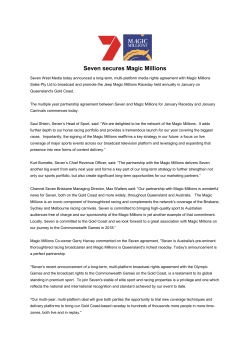 Seven Magic Millions Partnership Announcement