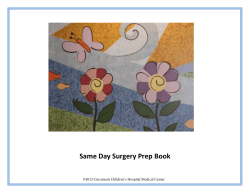 Same Day Surgery Prep Book - Cincinnati Children`s Hospital