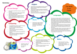 The World is our Oyster Languages Maths Geography English Art