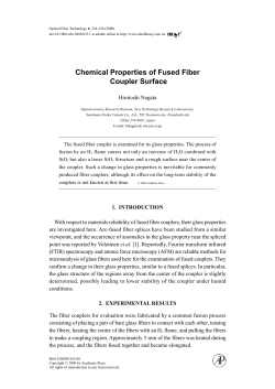 Chemical Properties of Fused Fiber Coupler Surface