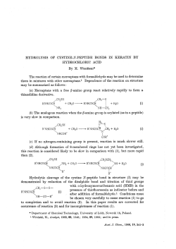 HYDROLYSIS OF CYSTINE-N-PEPTIDE BONDS IN KERATIN BY