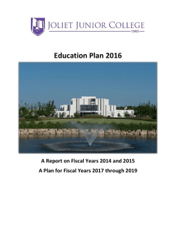 Education Plan 2016 - Joliet Junior College