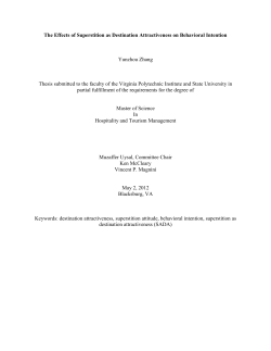 The Effects of Superstition as Destination Attractiveness