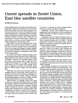 Unrest Spreads in Soviet Union, East Bloc Satellite Countries