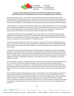 CHC and CPMA Applaud Liberal Commitment to Restoring PACA
