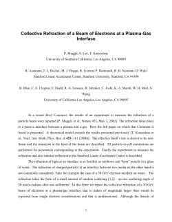 Collective Refraction of a Beam of Electrons at a Plasma