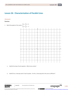 Lesson 26: Characterization of Parallel Lines