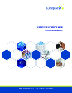 Microbiology User`s Guide