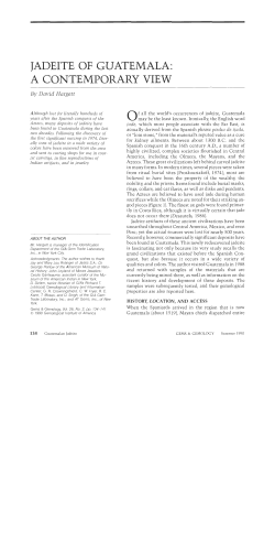 Jadeite of Guatemala: A Contemporary View