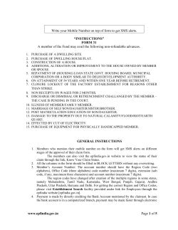 INSTRUCTIONS FORM 31