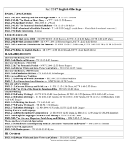 Fall 2017 English Offerings