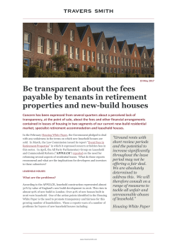 Be transparent about the fees payable by tenants in