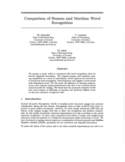 Comparison of Human and Machine Word Recognition