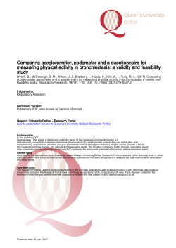 Comparing accelerometer, pedometer and a questionnaire