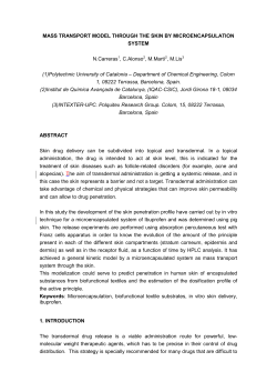 MASS TRANSPORT MODEL THROUGH THE SKIN