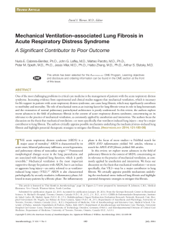 Mechanical Ventilation&ndash;associated Lung Fibrosis in Acute