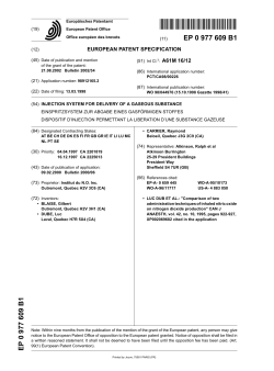 INJECTION SYSTEM FOR DELIVERY OF A GASEOUS