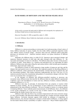 I. Banik " Band model of diffusion and the Meyer