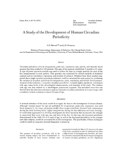 A Study of the Development of Human Circadian Periodicity