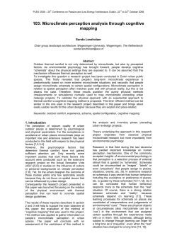 103: Microclimate perception analysis through cognitive mapping