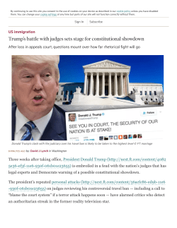 Trump`s battle with judges sets stage for constitutional