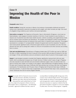 Improving the Health of the Poor in Mexico