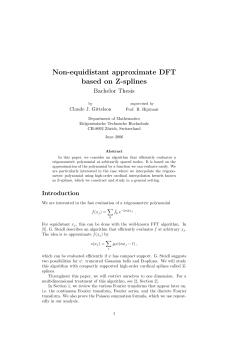 Non-equidistant approximate DFT based on Z-splines