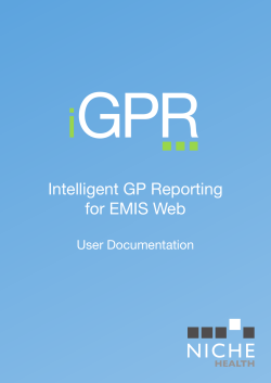 Intelligent GP Reporting for EMIS Web