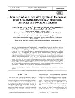 Characterisation of two vitellogenins in the salmon louse