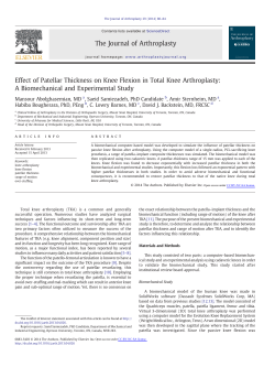 Effect of Patellar Thickness on Knee Flexion in Total Knee