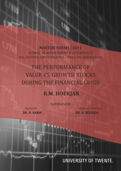 the performance of value vs. growth stocks during the financial crisis