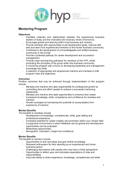 Mentoring Program - Hunter Young Professionals