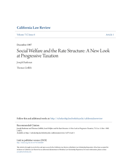 Social Welfare and the Rate Structure: A New Look at Progressive
