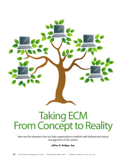 Taking ECM From Concept to Reality