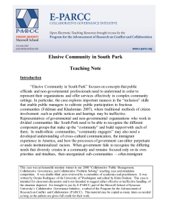 Elusive Community in South Park Teaching Note