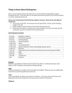 Kindergarten Information