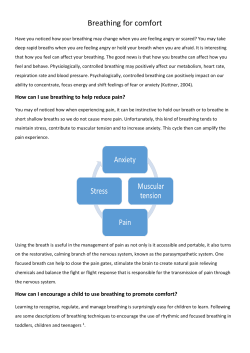 Breathing for comfort tip sheet