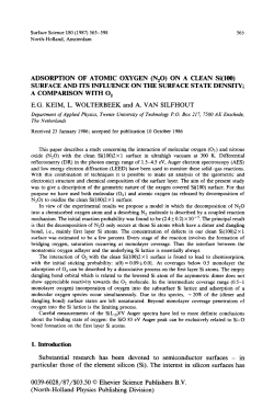 ADSORPTION OF ATOMIC OXYGEN (N,O) ON A