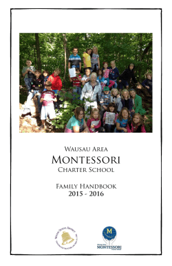 Handbook - Wausau Area Montessori Charter School