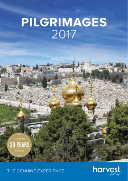 PILGRIMAGES 2017 - harvestpilgrims.com