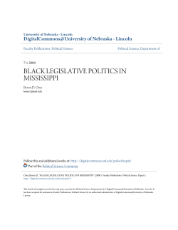 black legislative politics in mississippi