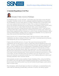 A Suicidal Republican Civil War