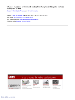 Influence of gaseous environments on beryllium–tungsten and