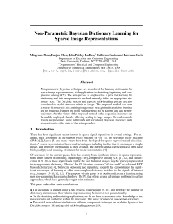 Non-Parametric Bayesian Dictionary Learning for Sparse Image