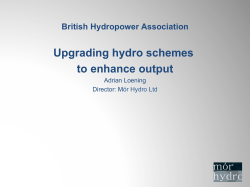 Upgrading hydro schemes to enhance output