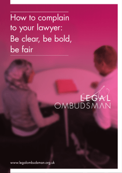 How to complain to your lawyer: Be clear, be bold, be fair