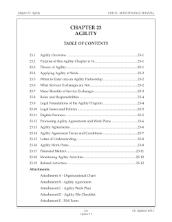 CHAPTER 23 AGILITY