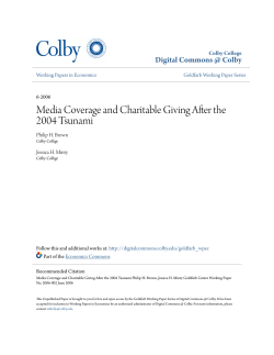 Media Coverage and Charitable Giving After the 2004 Tsunami