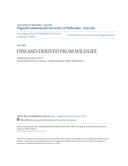 diseases derived from wildlife - DigitalCommons@University of