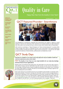 Quality in Care - Care Advice Buckinghamshire